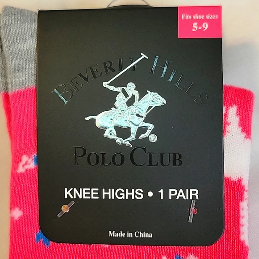 NEW 3 Pair Beverly Hills Polo Club Knee High Socks